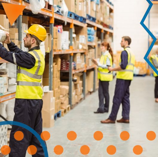 warehouse staff working